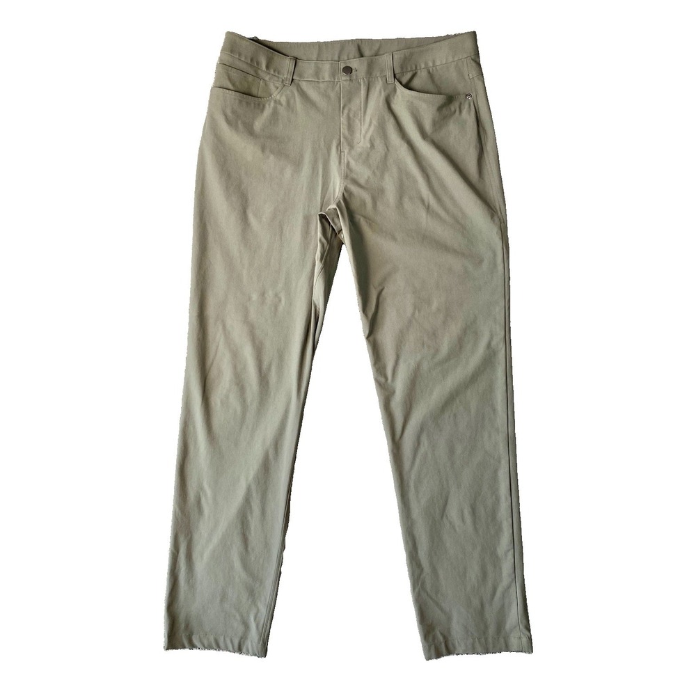 Lululemon ABC Classic Fit 5 Pocket Warpstreme Pants Men's Size 36 Stretch Green